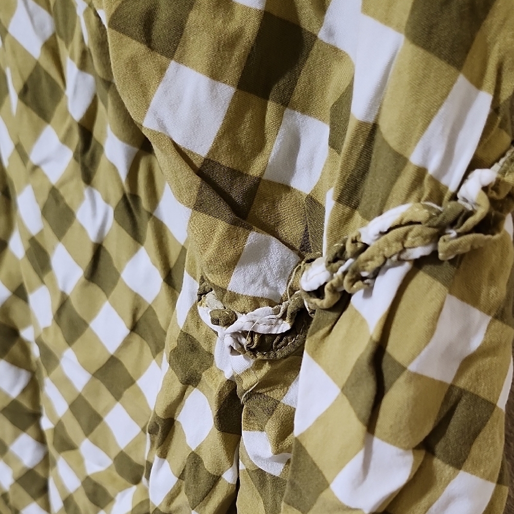 Stylish Green Checkered Women's Top - Picture 6 of 11